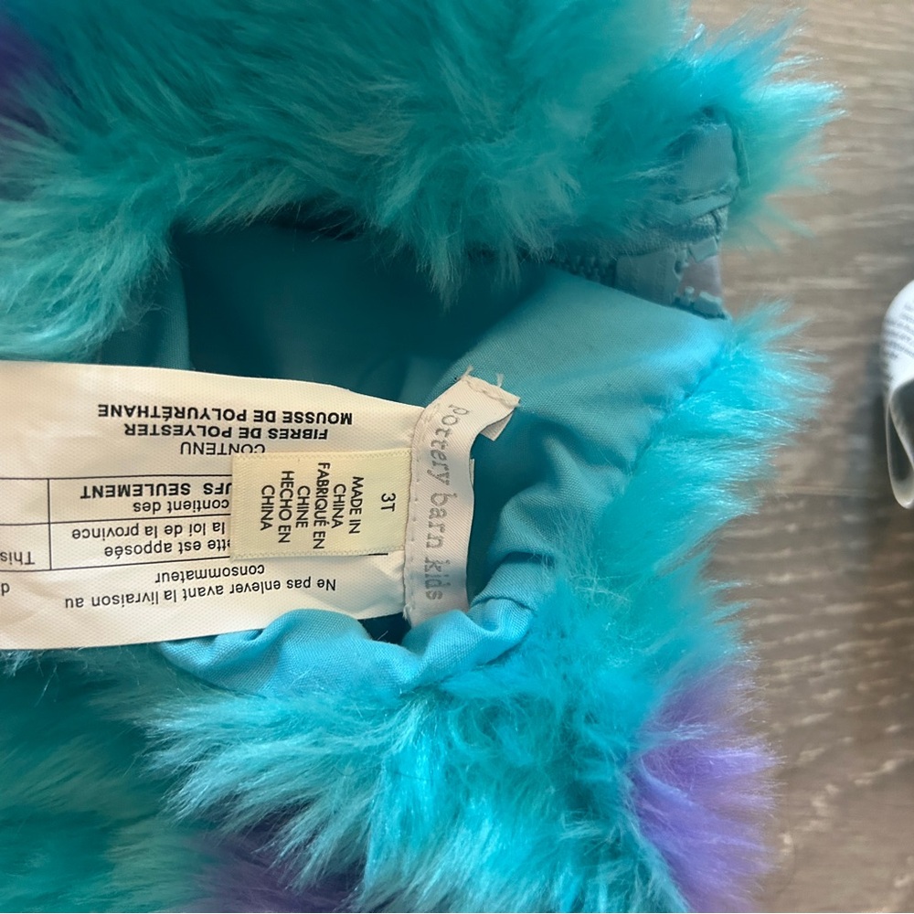 Pottery Barn Kids Monsters Inc Sully Costume - Teal and Purple - Picture 2 of 5